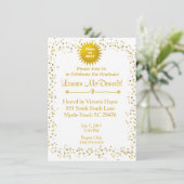 Gold Stars 2018 Afstuderen Uitnodiging (Staand voorkant)