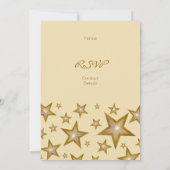 Gold Stars '50e Jubileum' verticale crème Kaart (Achterkant)