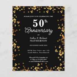 Gold Stars 50th Jubileum Budget Invitation