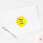 Gold Stars achtergrond met aangepaste tekst Ronde Sticker (Envelop)