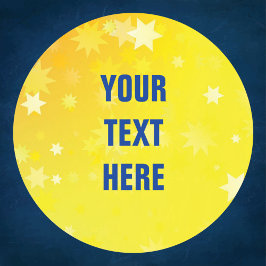 Gold Stars achtergrond met aangepaste tekst Ronde Sticker