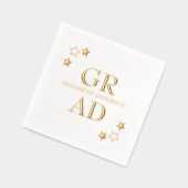 Gold Stars Afstudeerder Folie Servetten (Links)