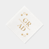 Gold Stars Afstudeerder Folie Servetten (Rechts)