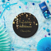 Gold Stars Afstuderen Papieren Bordje (Feest)