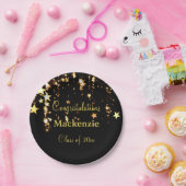 Gold Stars Afstuderen Papieren Bordje (Feest)