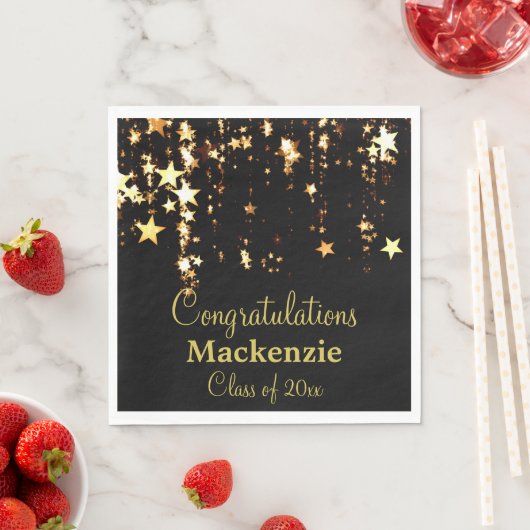 Gold Stars Afstuderen Servetten (Insitu)