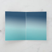 Gold Stars Aqua Blue Ombre gepersonaliseerde prijs Kaart (Binnen)