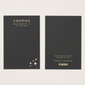 Gold Stars Astrology add Logo earing Display Card Visitekaartje (Voorkant /achterkant)