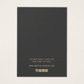 Gold Stars Astrology add Logo earing Display Card Visitekaartje (Achterkant)