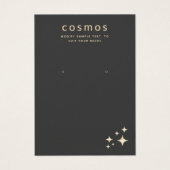 Gold Stars Astrology add Logo earing Display Card Visitekaartje (Voorkant)