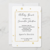 Gold Stars Baby shower Kaart (Achterkant)