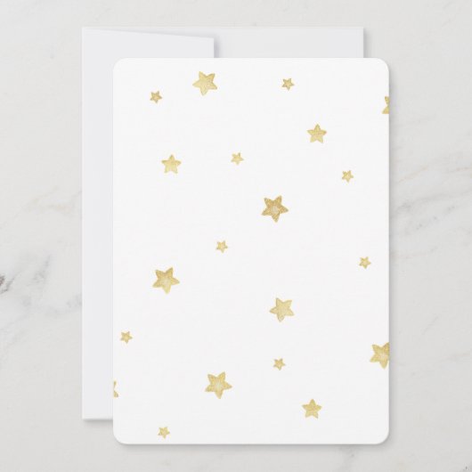 Gold Stars Baby shower Kaart (Voorkant)