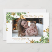 Gold Stars Best Gift Ever Birth Announcement  Aankondiging (Voorkant)