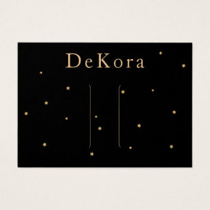 Gold Stars Black Hair Clip Barrette-kaart Visitekaartje