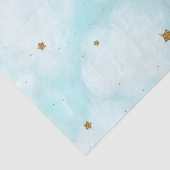 Gold Stars & Blue Sky Clouds Baby shower Party Tissuepapier (Detail)