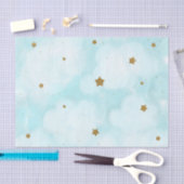 Gold Stars & Blue Sky Clouds Baby shower Party Tissuepapier (Craft)