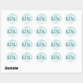 Gold Stars & Blue Sky Clouds Baby shower Ronde Sticker (Vel)