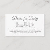 Gold Stars Boeken voor Baby Invitation Insert Informatiekaartje (Voorkant)