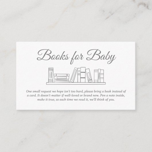 Gold Stars Boeken voor Baby Invitation Insert Informatiekaartje (Voorkant)