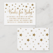 Gold Stars Book Verzoek invoegen Kaart (Voorkant / Achterkant)