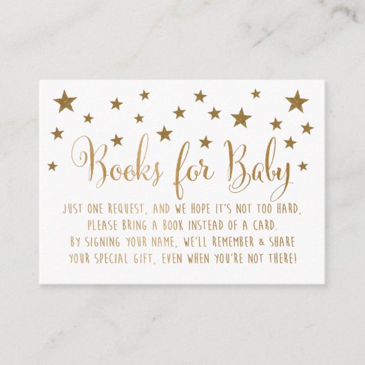Gold Stars Book Verzoek invoegen Kaart (Voorkant)