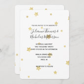 Gold Stars bruiloft uitnodigingen (Voorkant / Achterkant)