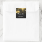 Gold Stars Business Bedankt op maat Vierkante Sticker (Tas)