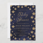 Gold Stars Celestial Gender Neutral Baby shower Kaart (Voorkant)