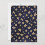 Gold Stars Celestial Gender Neutral Baby shower Kaart (Achterkant)