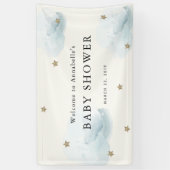 Gold Stars & Clouds Baby shower Banner (Verticaal)