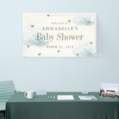 Gold Stars & Clouds Baby shower Banner (Beurs)