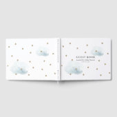 Gold Stars & Clouds Baby shower Gastenboek (Volledig)