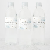 Gold Stars & Clouds Baby showers flesetiket Waterfles Etiket (Flessen)