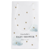 Gold Stars & Clouds Baby showers geschenktas Klein Cadeauzakje (Voorkant)