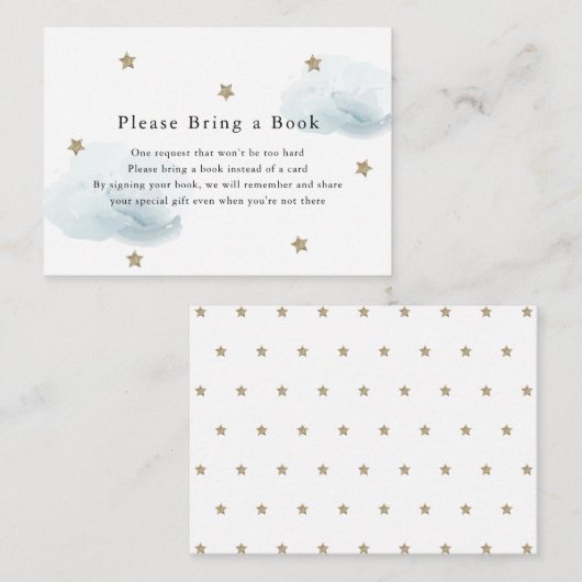 Gold Stars & Clouds Neem a.u.b. een Boek Kaart mee (Voorkant / Achterkant)