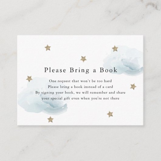 Gold Stars & Clouds Neem a.u.b. een Boek Kaart mee (Voorkant)