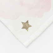 Gold Stars & Clouds Pink Girl Maandelijkse mijlpaa Fleece Deken (Hoek)