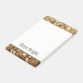 Gold Stars Confetti Glam Post-it® Notes (Schuin)