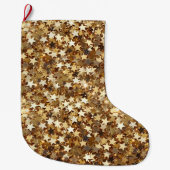 Gold Stars Confetti Grote Kerstsok (Voorkant)