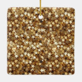Gold Stars Confetti Keramisch Ornament (Achterkant)