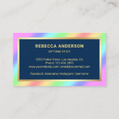 Gold Stars Confetti Rainbow Eye Glasses Optician Visitekaartje (Achterkant)