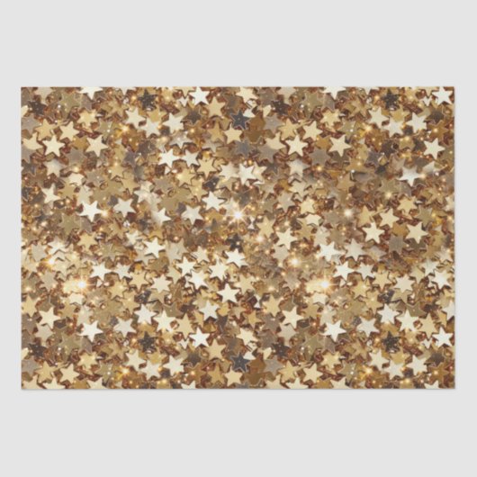 Gold Stars Confetti Tissuepapier (Voorkant)