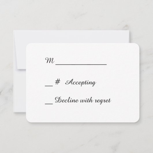 Gold Stars Confetti White Wedding RSVP Kaartje (Achterkant)