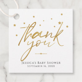 Gold Stars Dank je Baby shower Bedankjes Labels