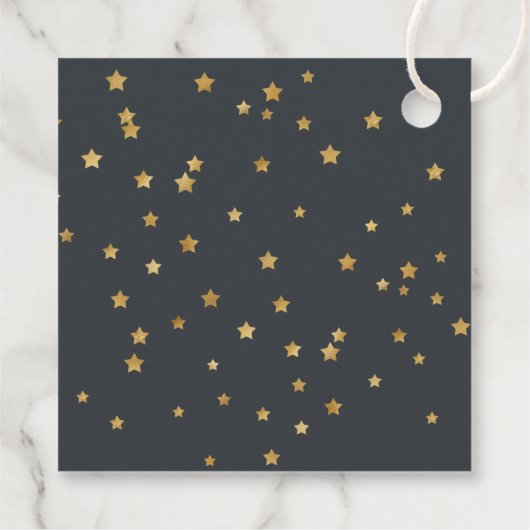 Gold Stars Dank je Baby shower Bedankjes Labels (Achterkant)