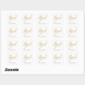 Gold Stars Dank je Baby shower Vierkante Sticker (Vel)