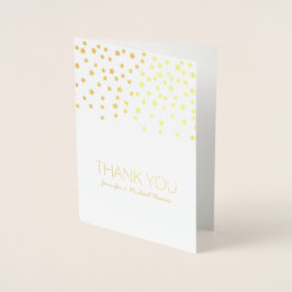 Gold Stars Dank u voor uw persoonlijke kaart