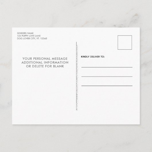 Gold Stars Dog Birthday Persoonlijke foto van Pet Uitnodiging Briefkaart (Achterkant)