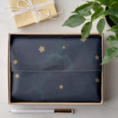 Gold Stars Donkerblauw Night Sky Baby shower Party Tissuepapier (Geschenk)