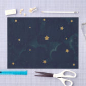 Gold Stars Donkerblauw Night Sky Baby shower Party Tissuepapier (Craft)